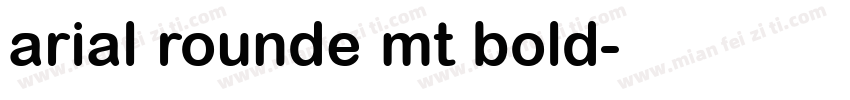 arial rounde mt bold字体转换
